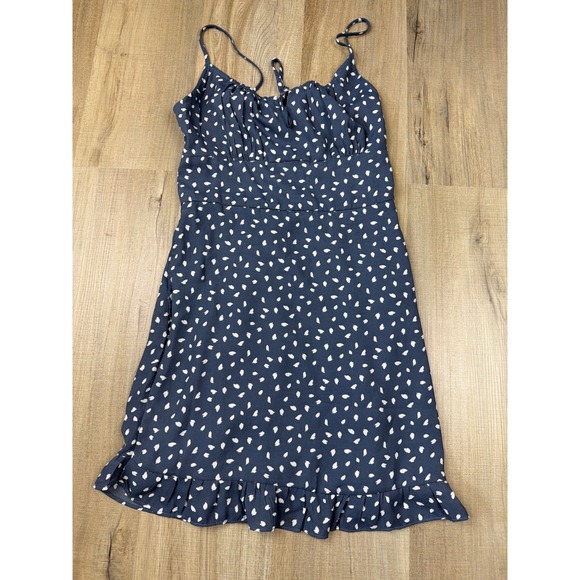 Abercrombie & Fitch Dresses & Skirts - Abercrombie & Fitch Blue White Petal Print Tie Front Smocked Mini Dress Size ST